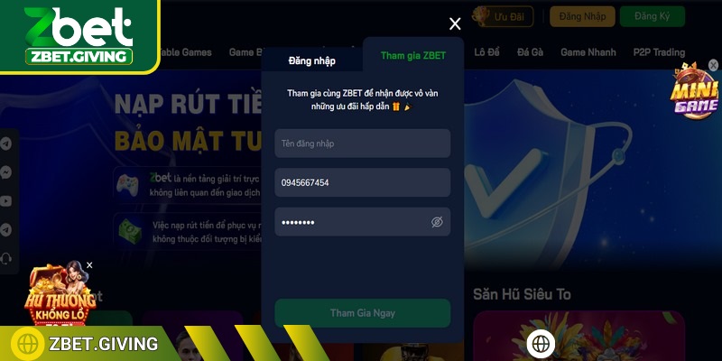 Đăng ký tài khoản Zbet nhanh chóng – an toàn – tiện lợi